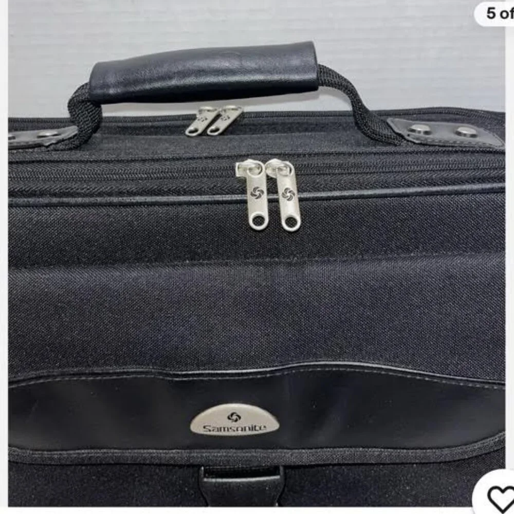 Samsonite Business Briefcase Laptop Bag Classic Black Portfolio Case Nylon